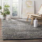 Beige Blue Jute Braided Runner Rugfor Living Room – 5 x 7 handmade by LoomifyHome