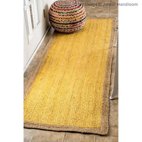 Beige Blue Jute Braided Runner Rugfor Living Room – Beige handmade by LoomifyHome