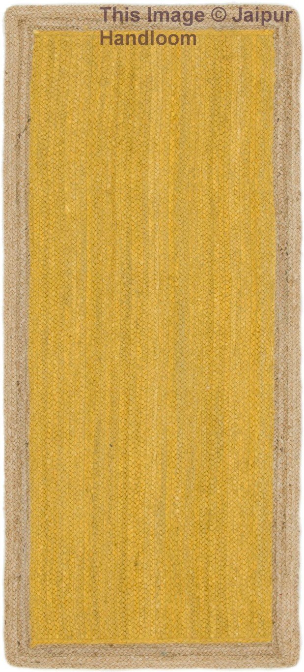 Beige Blue Jute Braided Runner Rugfor Living Room – Beige handmade by LoomifyHome