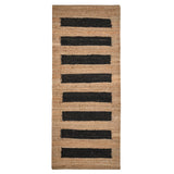 Black Beige Jute Braided Stair Runnerfor Living Room handmade by LoomifyHome