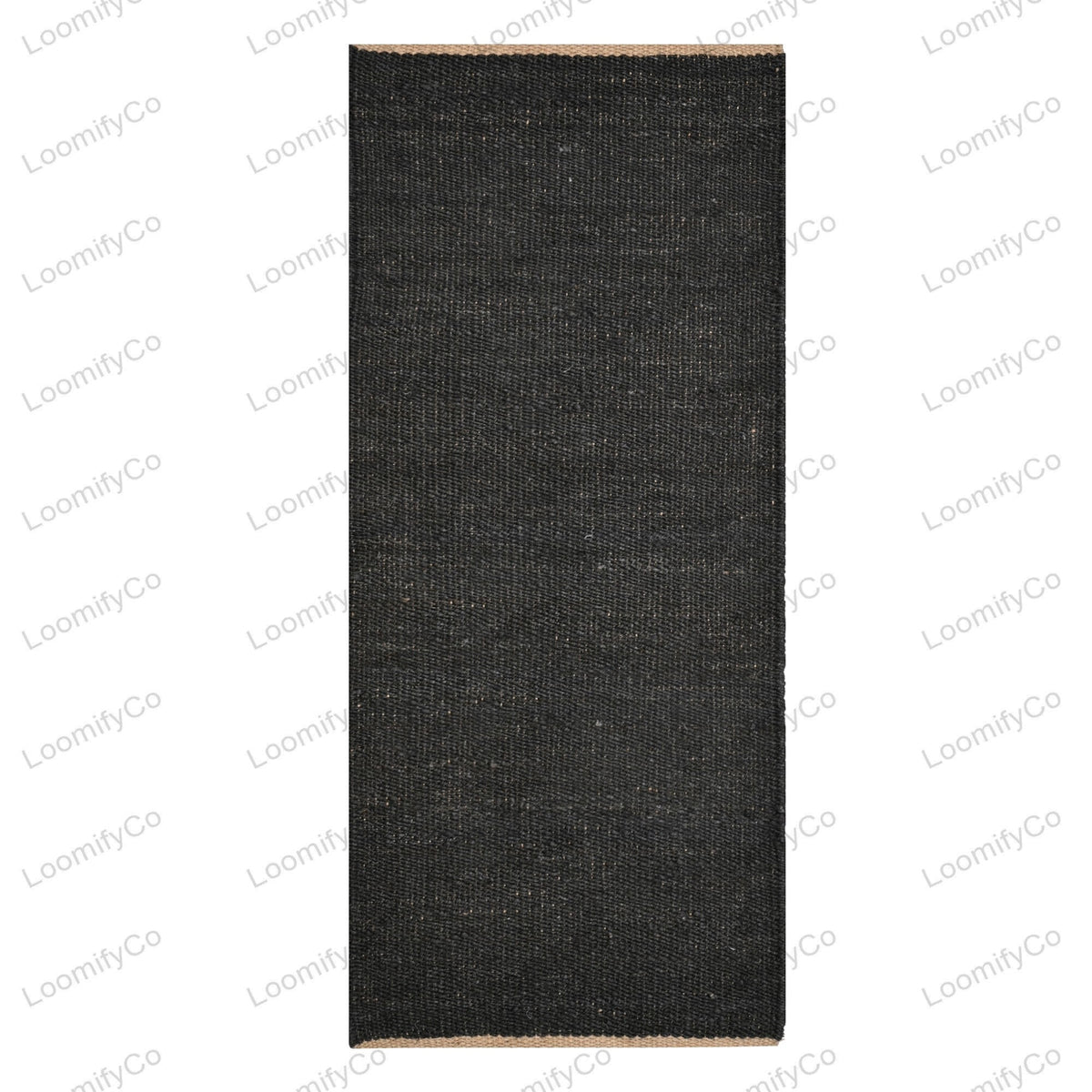 Bestsellers Hand Braided Hemp Jute Rug Runner in Black