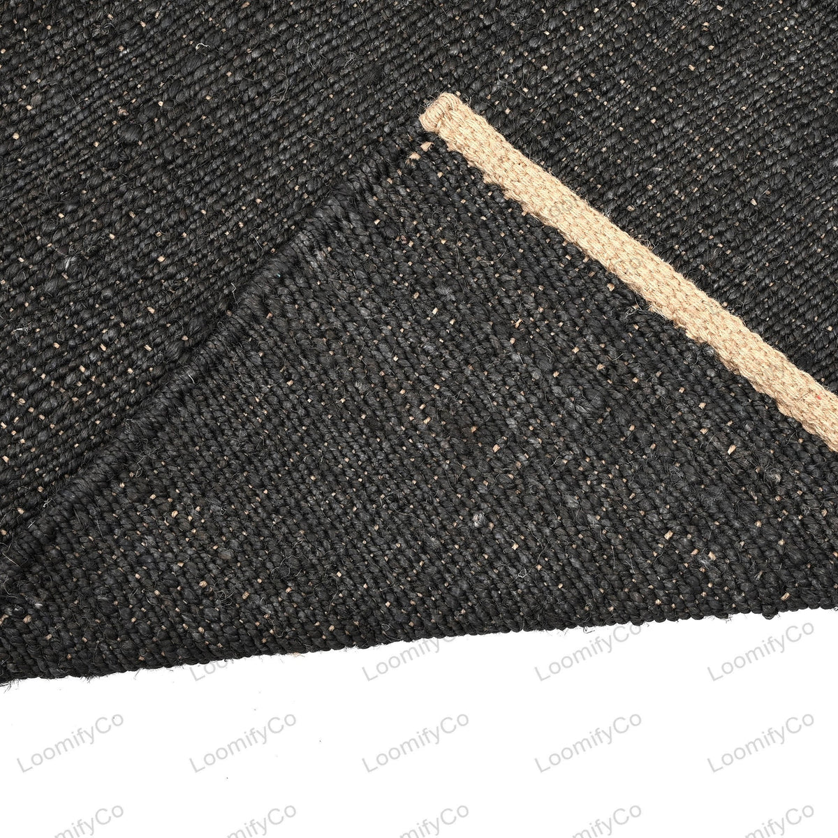 Bestsellers Hand Braided Hemp Jute Rug Runner in Black