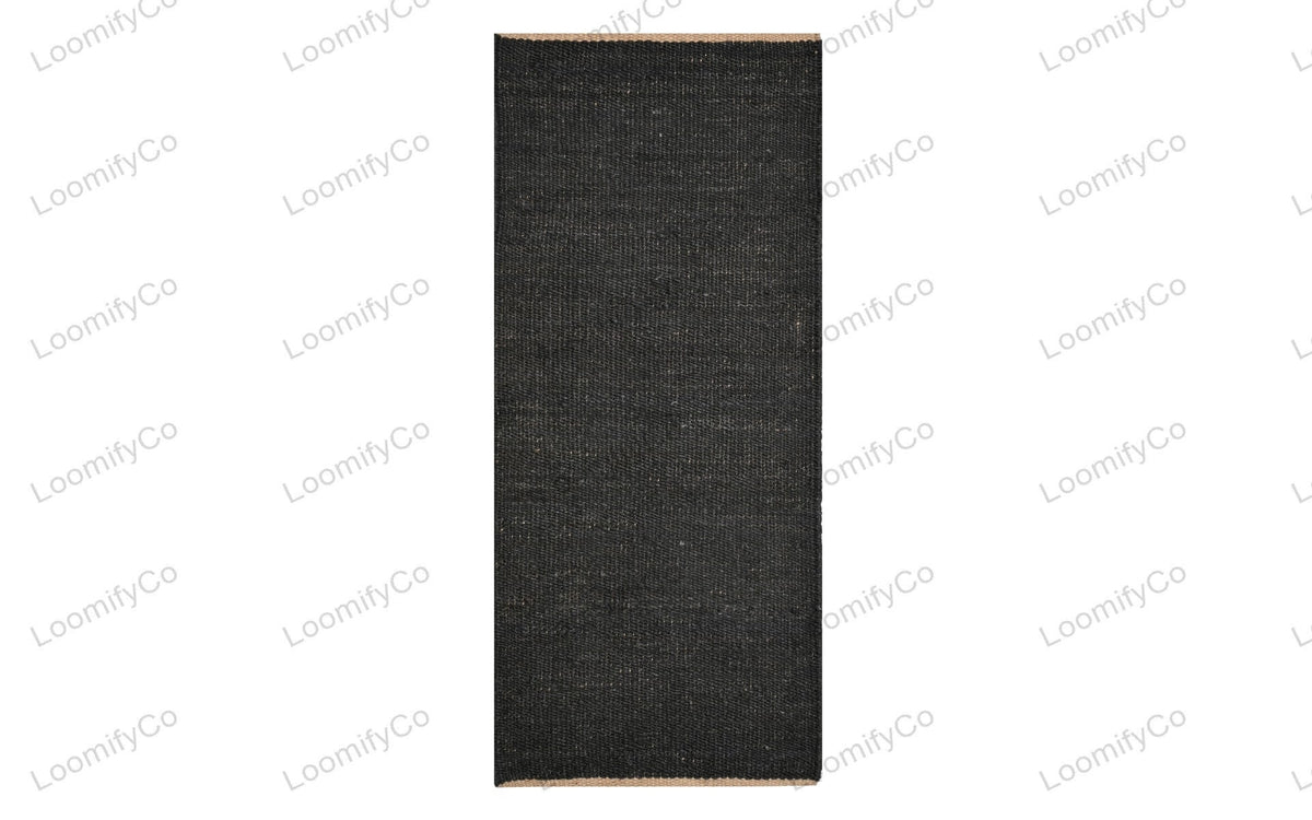Bestsellers Hand Braided Hemp Jute Rug Runner in Black