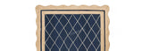 Wavy Navy Jute Scallop Rug Wave Scalloped Jute Rug Scalloped Rug Boho Decor Rug Scalloped Border Rug Hand braided Rug Custom