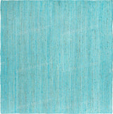 Beige Blue Jute Braided Runner Rugfor Living Room – Bohemian handmade by LoomifyHome