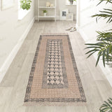 Block Printed Handmade Cotton Runner Rug