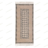 Block Printed Handmade Cotton Runner Rug
