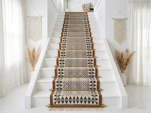 Custom Size Stairs Runner Rug Stair Treads Traploper  Stair Carpet, treppenteppich Cotton Rug for Bedside, Entryway,