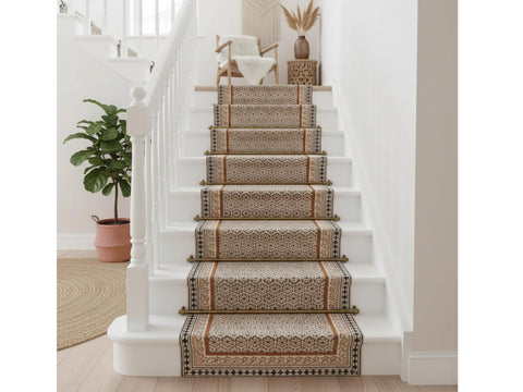 Cotton Stairs Runner Rug - Bohemian Runner Rug, Handwoven Rug for Bedside, Entryway, Kitchen, Modern Decor, Custom Sizes