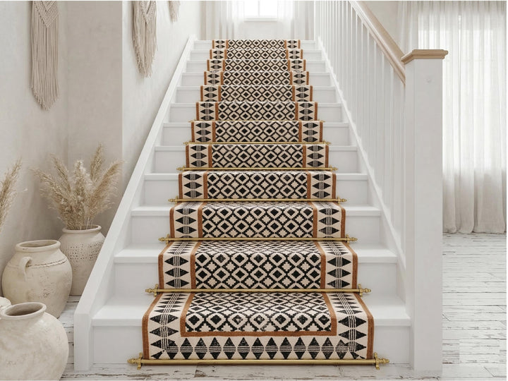 Cotton Stairs Runner Rug treppenteppich Bohemian Custom Size Stair Runner Traploper Runner Rug for Bedside, Entryway,