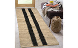 Hand Loomed Natural Jute Runner/Rug, Braided Jute Runner