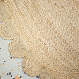 Beige Blue Jute Braided Round Rugfor Living Room – Artisan Style 3 handmade by LoomifyHome