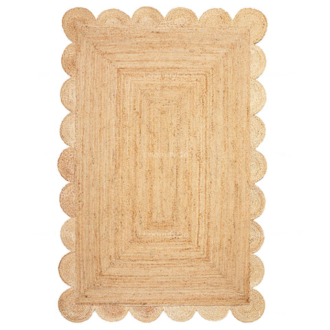 Scallop Rug Jute Rug Jute Scalloped Rug Jute Runner Rug Jute Area Rug 8x10 Jute Rug Scallop Jute Rug Scalloped Jute Rug Jute