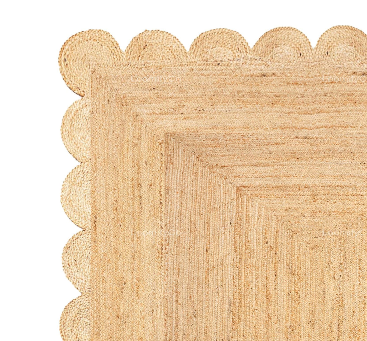 Scallop Rug Jute Rug Jute Scalloped Rug Jute Runner Rug Jute Area Rug 8x10 Jute Rug Scallop Jute Rug Scalloped Jute Rug Jute