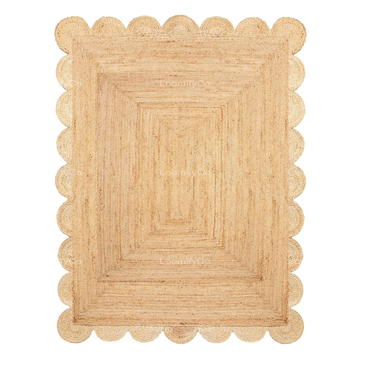 Scallop Rug Jute Rug Jute Scalloped Rug Jute Runner Rug Jute Area Rug 8x10 Jute Rug Scallop Jute Rug Scalloped Jute Rug Jute