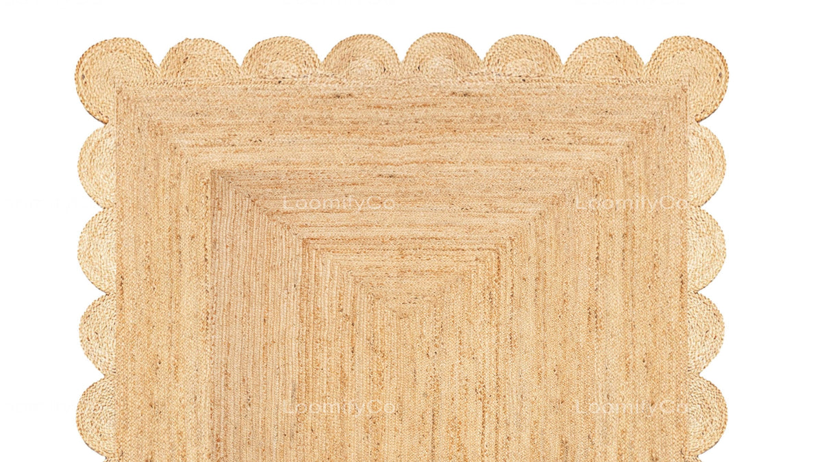 Scallop Rug Jute Rug Jute Scalloped Rug Jute Runner Rug Jute Area Rug 8x10 Jute Rug Scallop Jute Rug Scalloped Jute Rug Jute
