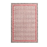 Custom Size Cotton Rug Boho Area Rug Cotton Carpet Handwoven Cotton Block Print Rug Washable Area Carpet for Living room,
