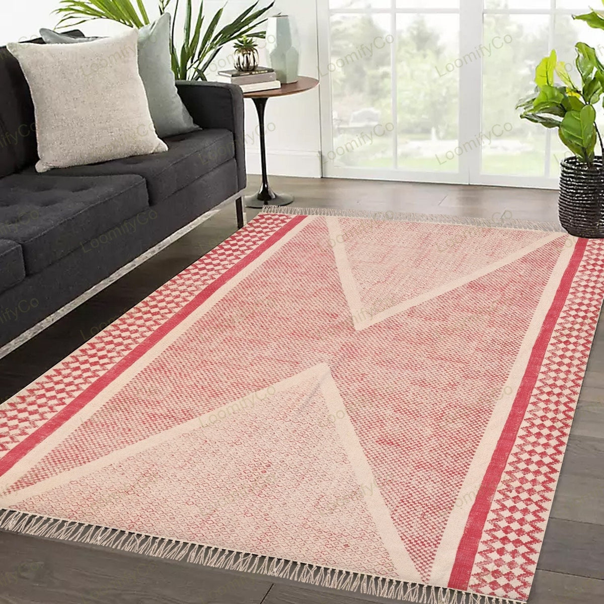 Washable Cotton Rug Extra Large Area Rug for Living room, Dining room, Bedroom, Entryways, Hallways, Patio Machine Washable