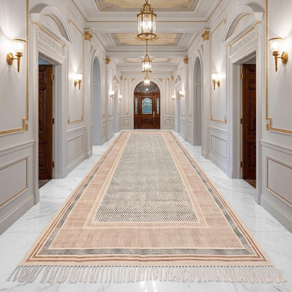 Extra Large Washable Cotton Rug - Cotton Carpet, Oversized Hallway Rug, Big Bohemian Area Rug for Living Room, Dining Room