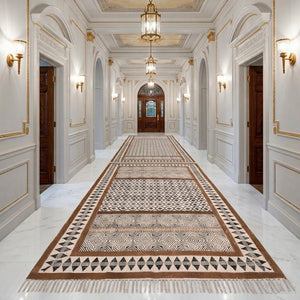 Washable Cotton Rug for Living Room, Dining Room Machine Washable Area Rug, Custom Size Cotton Carpet, Large Cotton Kitchen