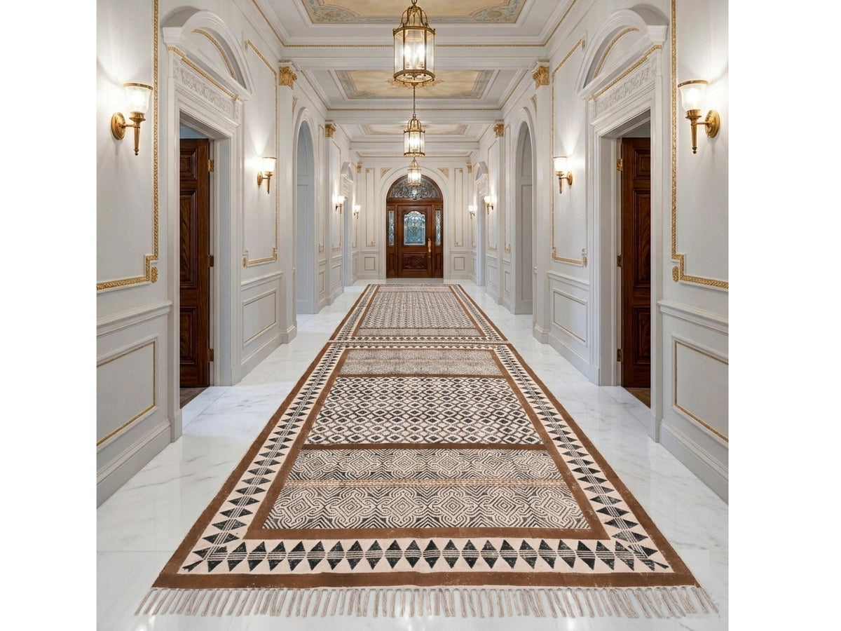 Washable Cotton Rug for Living Room, Dining Room Machine Washable Area Rug, Custom Size Cotton Carpet, Large Cotton Kitchen