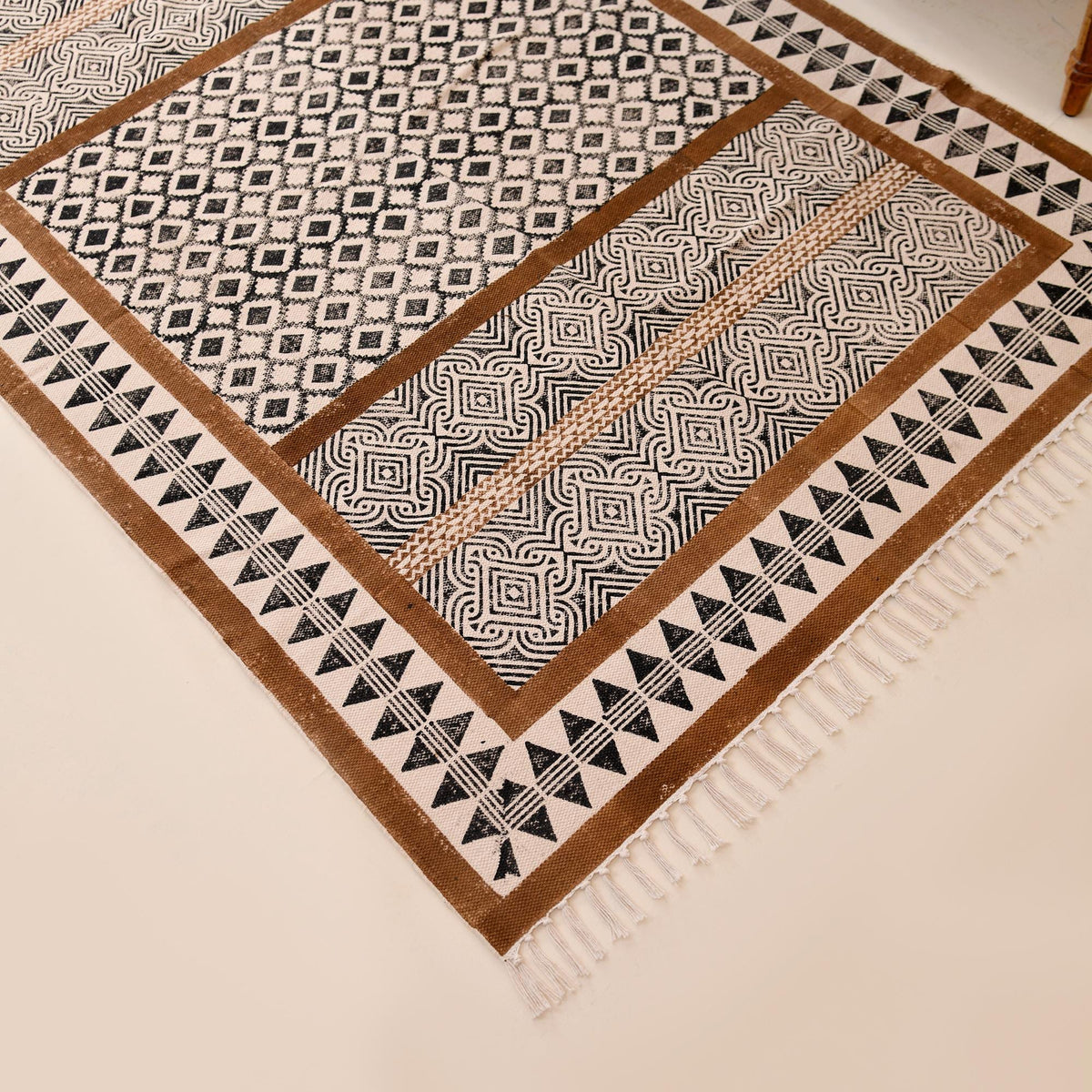 Washable Cotton Rug for Living Room, Dining Room Machine Washable Area Rug, Custom Size Cotton Carpet, Large Cotton Kitchen