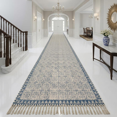 Custom Size Washable Cotton Area Rug for Living Room, Dining room, Bedroom, Hallway, Entryway Machine Washable Oversized
