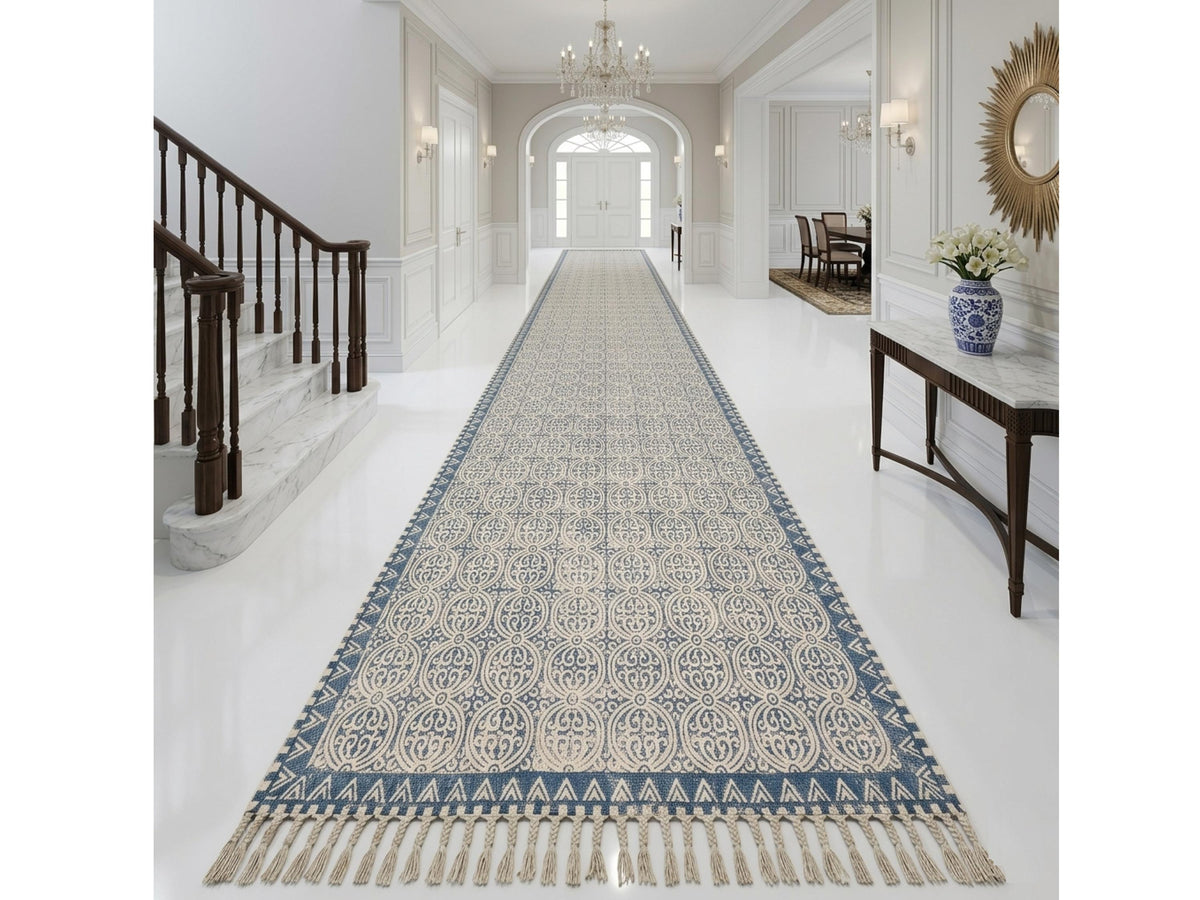 Custom Size Washable Cotton Area Rug for Living Room, Dining room, Bedroom, Hallway, Entryway Machine Washable Oversized