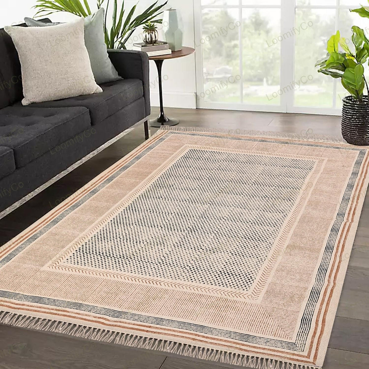 Washable Cotton Rugs, Extra Large Rug for Living Room/Bedroom/Dining Room, Washable Cotton Rug, Machine Washable Rug, Woven