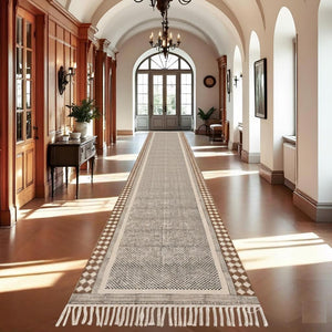 Extra Long Cotton Hallway Runner Rug Non Skid Soft Washable Rug Runners for Hallways Runner Carpet for Bedroom, Living Room