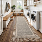 Extra Long Cotton Hallway Runner Rug Non Skid Soft Washable Rug Runners for Hallways Runner Carpet for Bedroom, Living Room