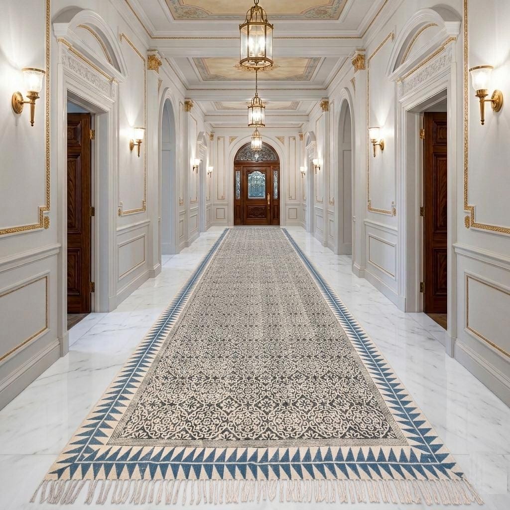 Cotton Washable Rug for Living Room/Dining Room, Washable Cotton Rug, Cotton Area Rug, Cotton Runner Rug Machine Washable