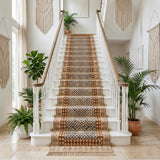 Boho Cotton Stair Runner Non Slip Washable Stair Runner Soft Cotton Carpet Runner for Stairs Hallway Runner Rug Custom Stair