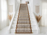 Washable Cotton Stairs runner Custom Size Traploper Stair Treads Rug Non Slip Cotton Runner Rug Carpet Hallway Rug Extra