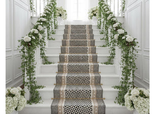 Bohemian Stair Runner Rug Cotton Carpet Runner for Stairs, Custom Stair Treads Rug Machine Washable Stairs Rug Staircase