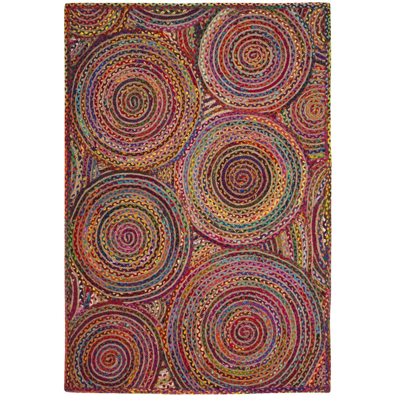 Beige Blue Jute Braided Oval Rugfor Living Room – 48 x 72 handmade by LoomifyHome