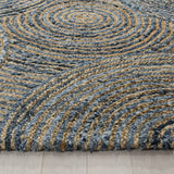 Beige Blue Jute Braided Runner Rugfor Living Room – 24 x 72 handmade by LoomifyHome