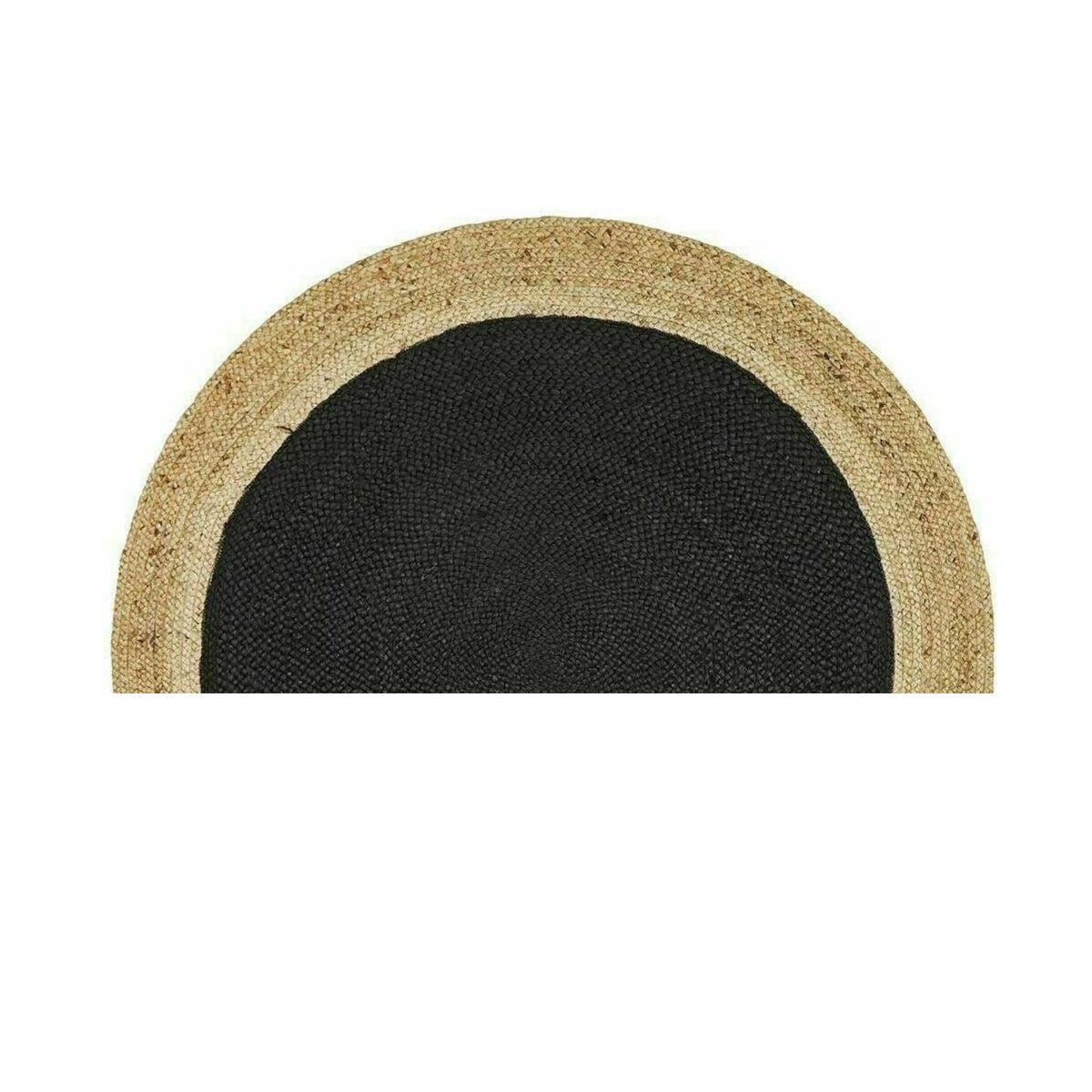 White Beige Jute Braided Half Moon Doormatfor Living Room – Artisan Style 12 handmade by LoomifyHome