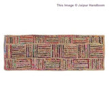 Beige Blue Jute Braided Runner Rugfor Living Room – 24 x 96 handmade by LoomifyHome