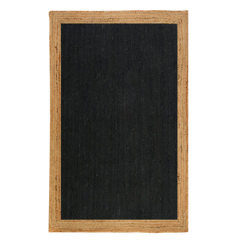 Black White Jute Braided Runner Rugfor Living Room handmade by LoomifyHome