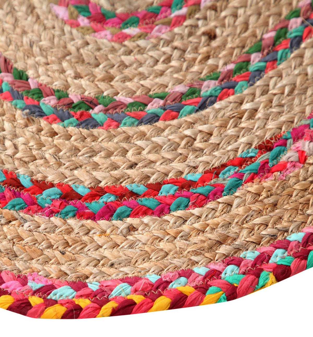 Multicolor Jute Braided Oval Rugfor Living Room – 2 x 3 handmade by LoomifyHome
