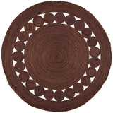Beige Brown Jute Braided Round Rugfor Living Room – Mandala handmade by LoomifyHome
