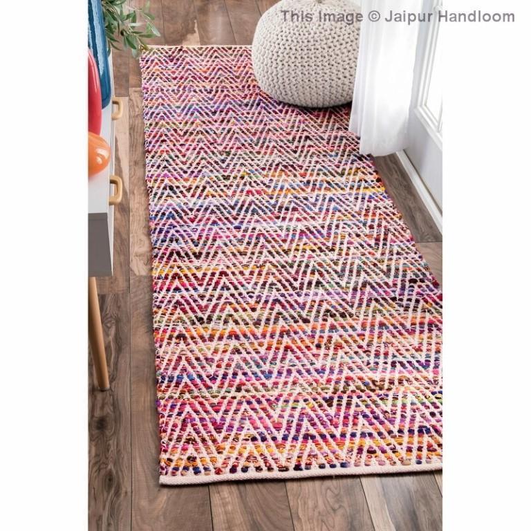 Beige Blue Jute Braided Runner Rugfor Living Room – 24 x 120 handmade by LoomifyHome