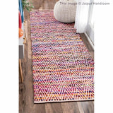 Beige Blue Jute Braided Runner Rugfor Living Room – 24 x 120 handmade by LoomifyHome