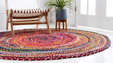 Beige Blue Jute Braided Round Rugfor Living Room – Artisan Style 27 handmade by LoomifyHome
