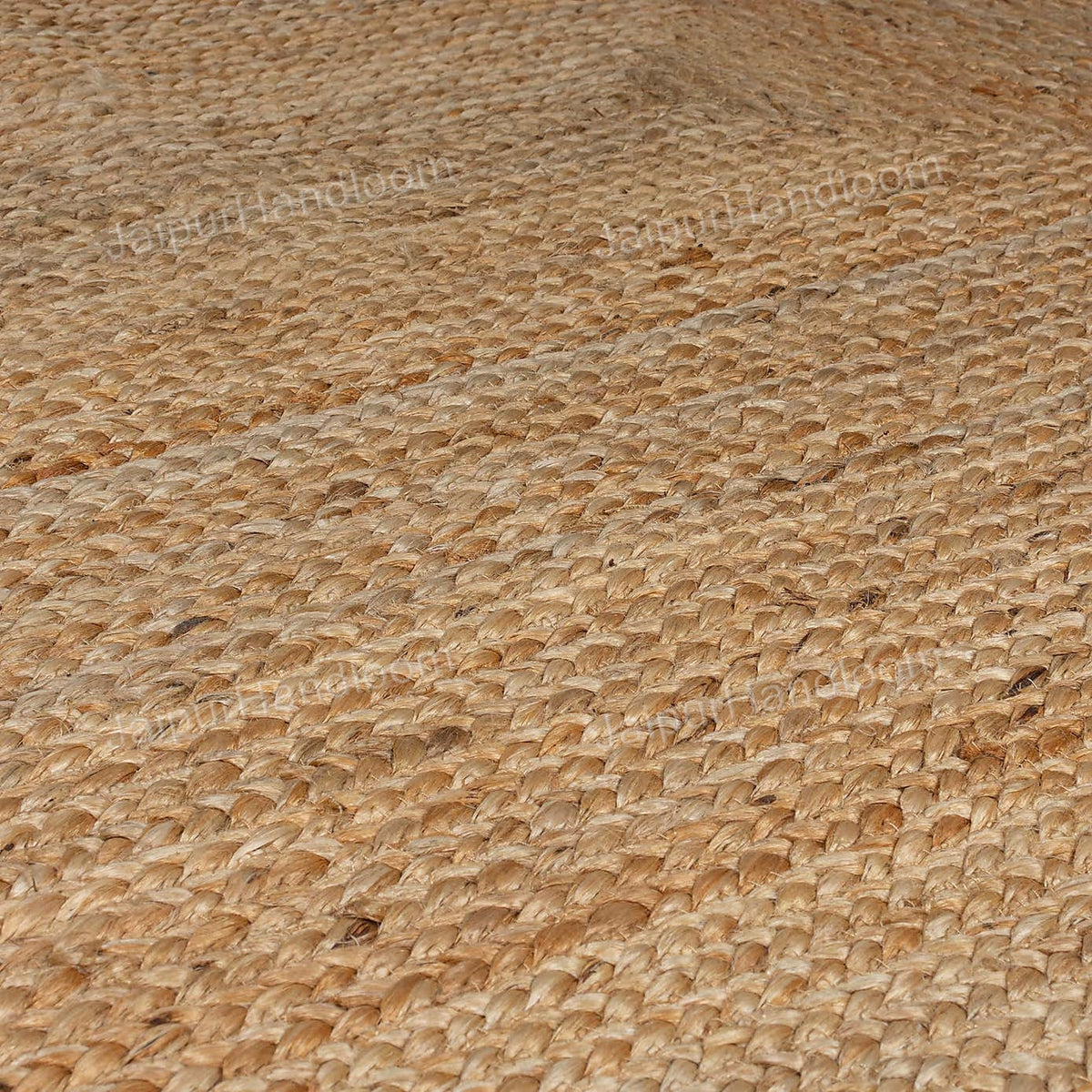 White Beige Jute Braided Runner Rugfor Living Room – 96 x 120 handmade by LoomifyHome