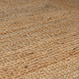 White Beige Jute Braided Runner Rugfor Living Room – 96 x 120 handmade by LoomifyHome