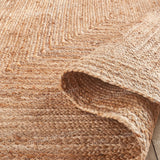 White Beige Jute Braided Runner Rugfor Living Room – 96 x 120 handmade by LoomifyHome