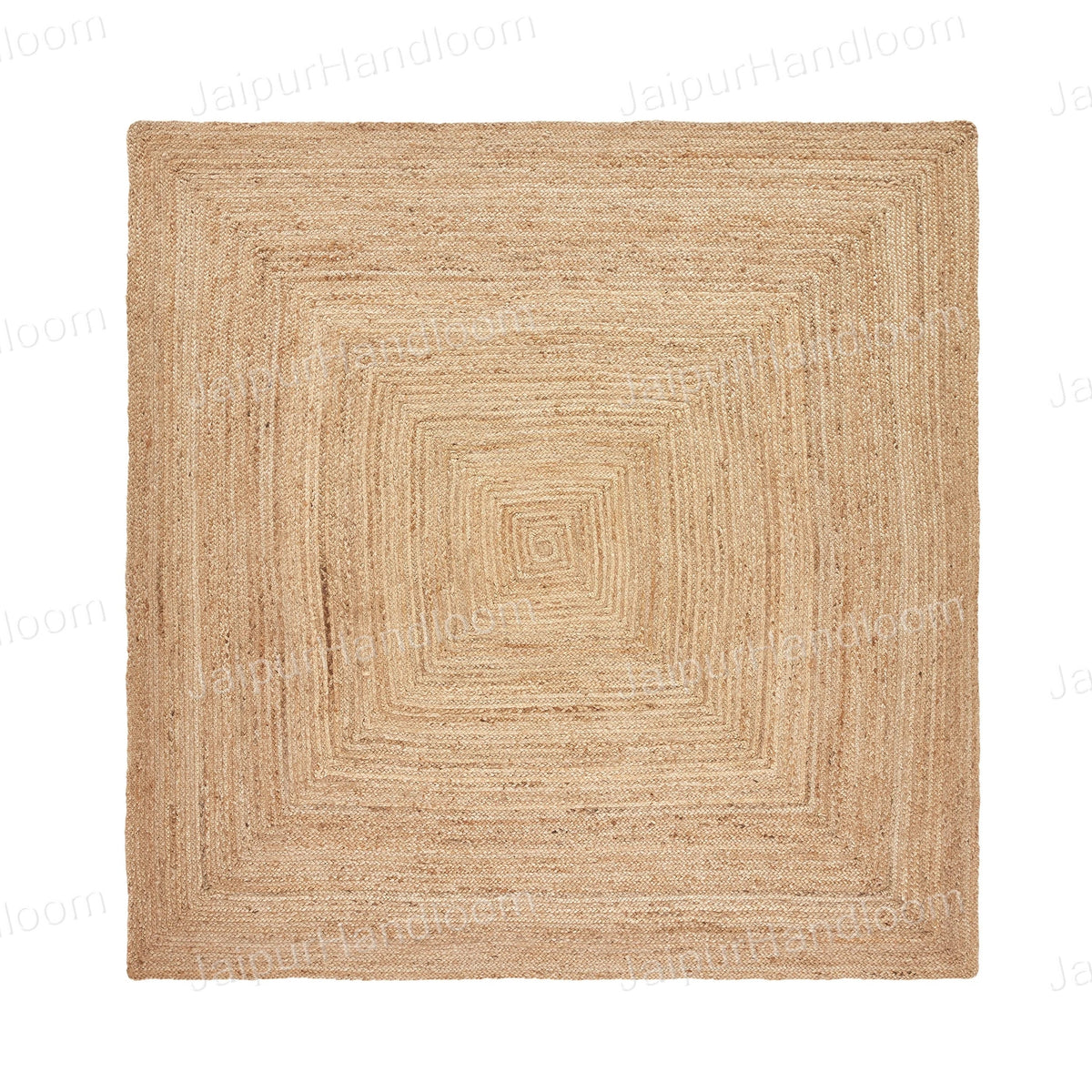 White Beige Jute Braided Runner Rugfor Living Room – 96 x 120 handmade by LoomifyHome