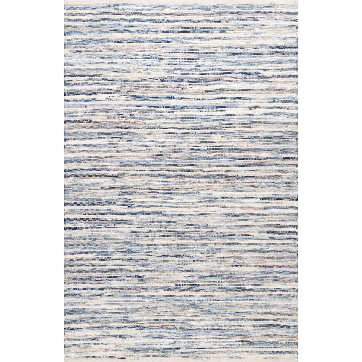 Beige Blue Jute Braided Area Rugfor Living Room – 4 x 6 handmade by LoomifyHome